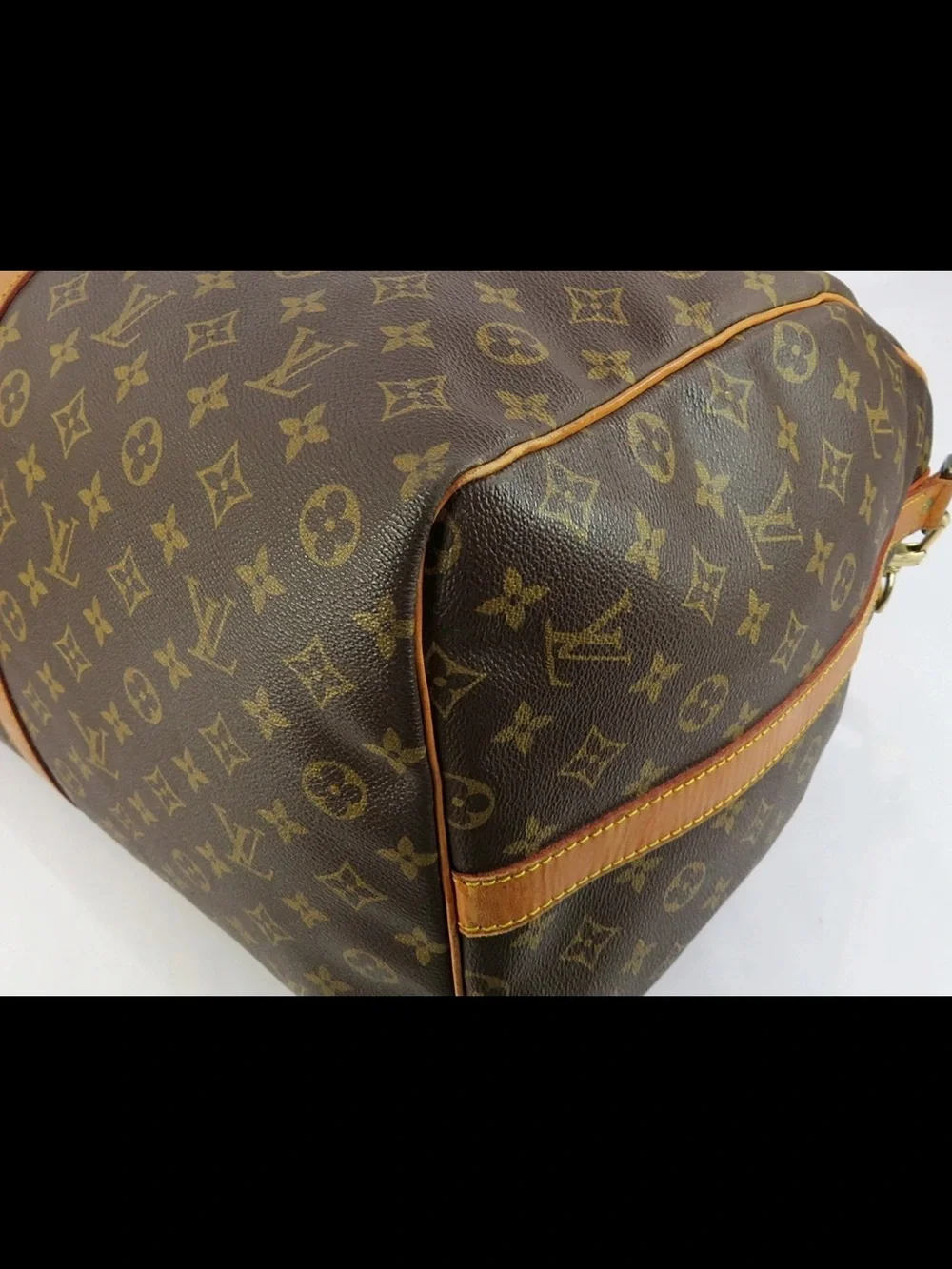 Louis Vuitton Monogram Canvas Brown Duffel with Vachetta Trim